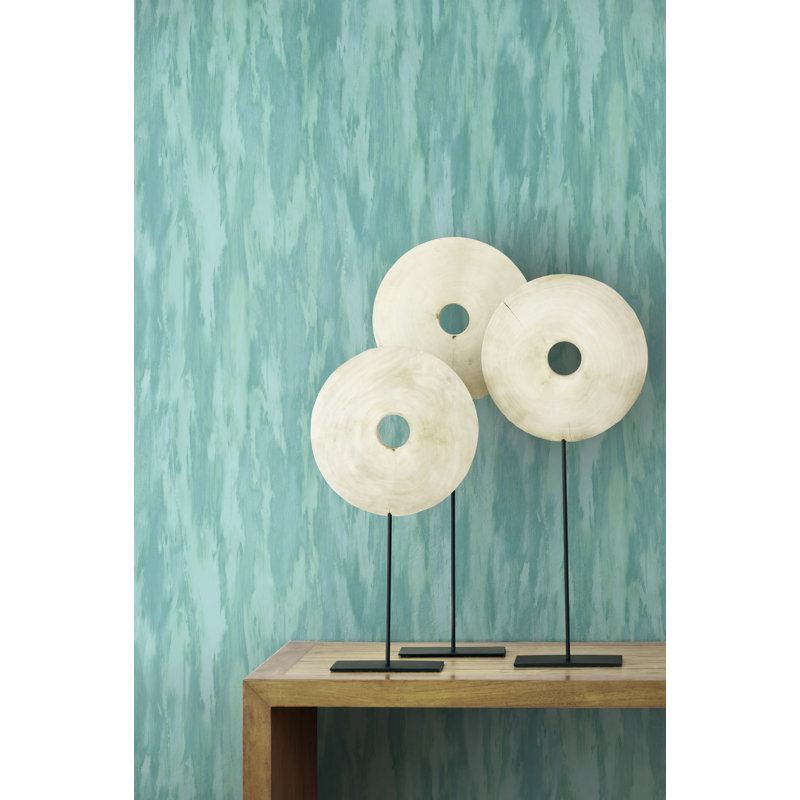 Rouleau de papier peint L 33 pi x l 20,5 po Morganna Stria, Gris clair