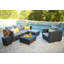 Canapé de patio avec coussins sunbrella Halloran-27407360