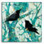 Art mural en verre épique 24 po x 24 po «Kindred Spirits» par Sue Davis-400443191