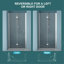 Porte de douche sophistiquée pliante sans cadre l 34 po x H 72 po avec verre trempé-111795386