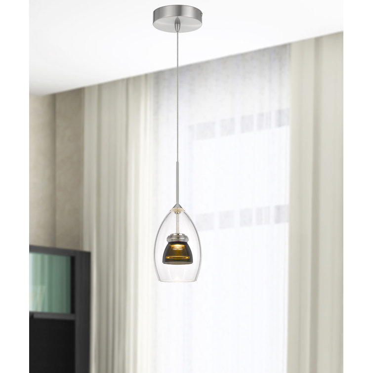Lambdin 1 - Light Silver LED Single Pendant