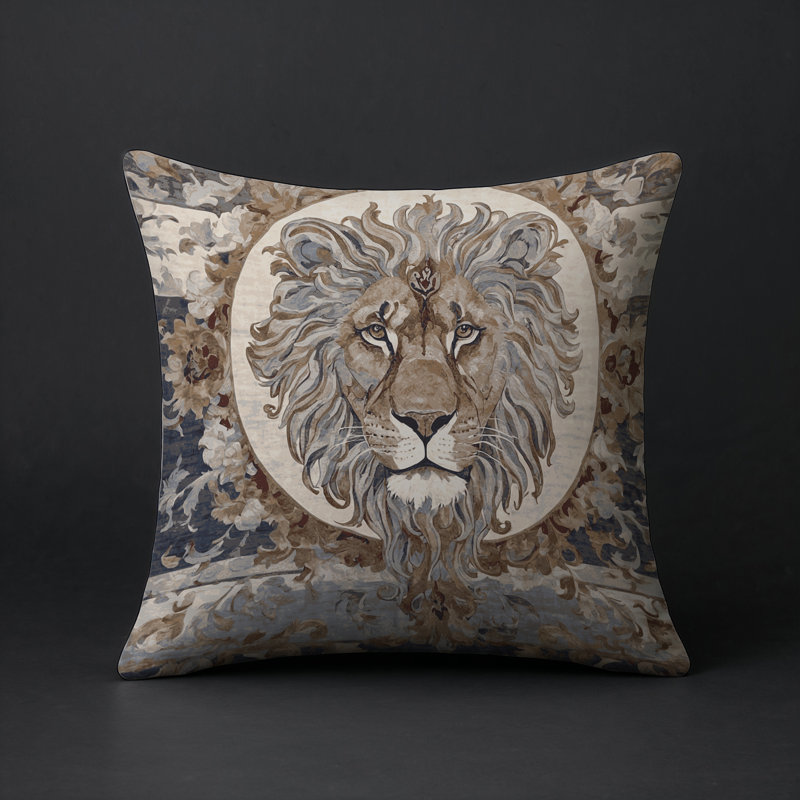 Coussin décoratif intérieur / extérieur gris Modern Modern, Carré 16 po, Imprimé animal gris 6