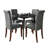 Colwell 5 Pieces Wooden Dining Chair With 42"L Round Table-952150525