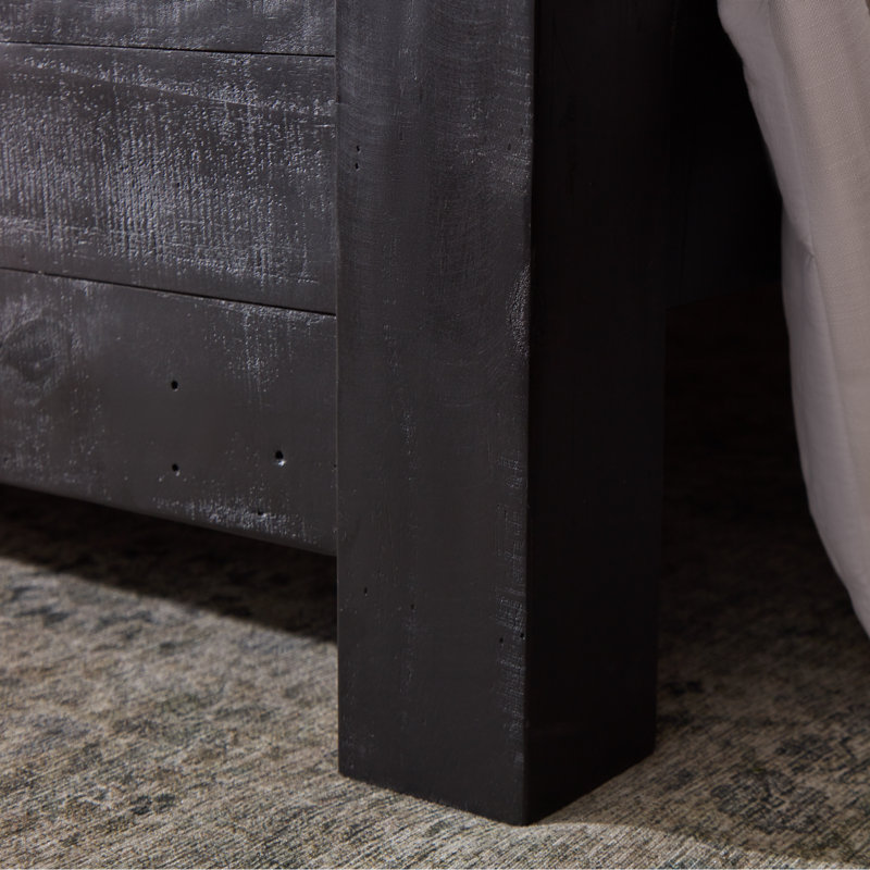Amanjit Solid Wood Platform Bed, King