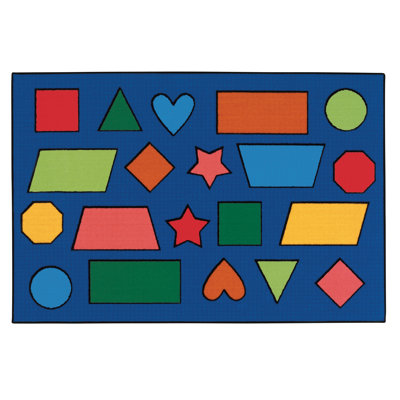 KID$ Value Rugs™ Geometric Tufted Blue Area Rug