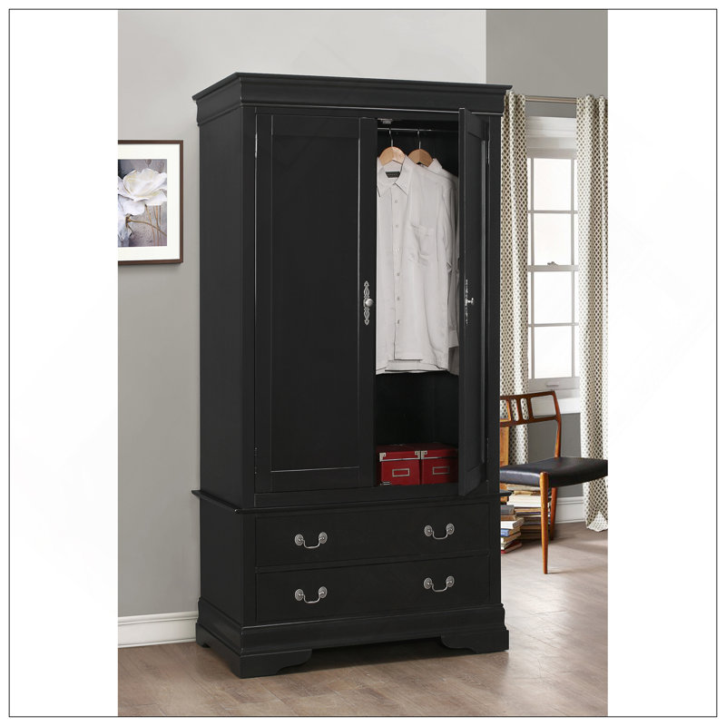 Armoire traditionnelle noire élégante
