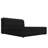 King Size Upholstered Platform Bed Frame with Headboard, Modern Fabric Bed with Solid Wood Slats, No Box Spring Needed, Black-1155296699-1143011882