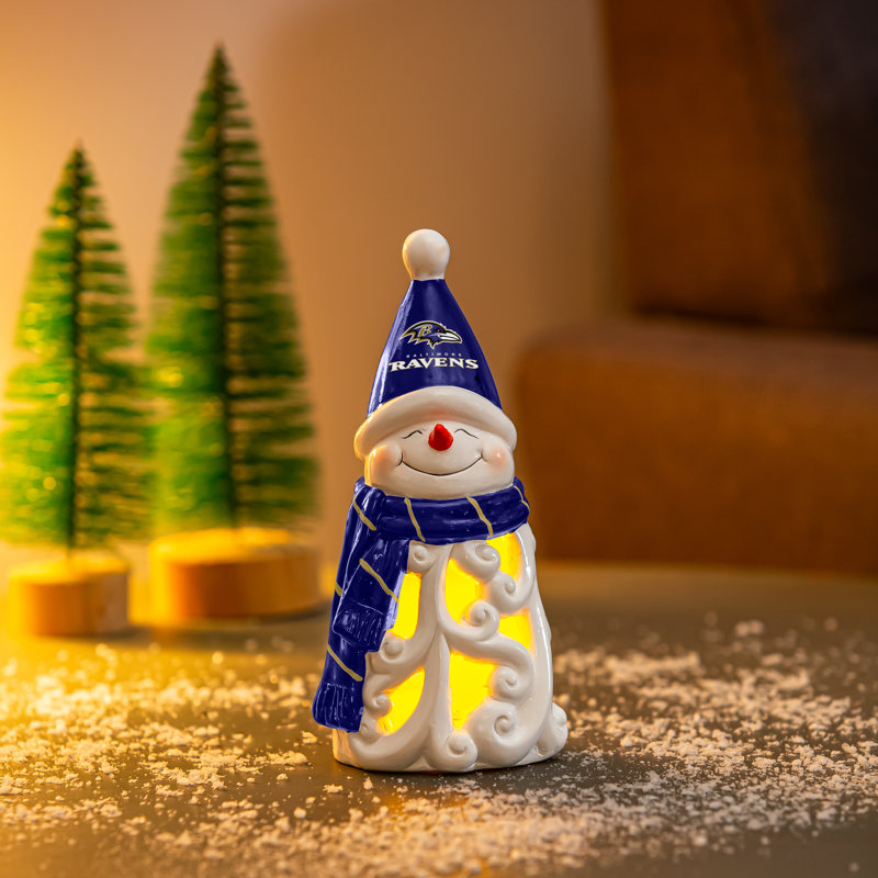 Baltimore Ravens Snowman LED Statuary, 8"