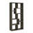 Rectangular 10-shelf Bookcase in Weathered Grey