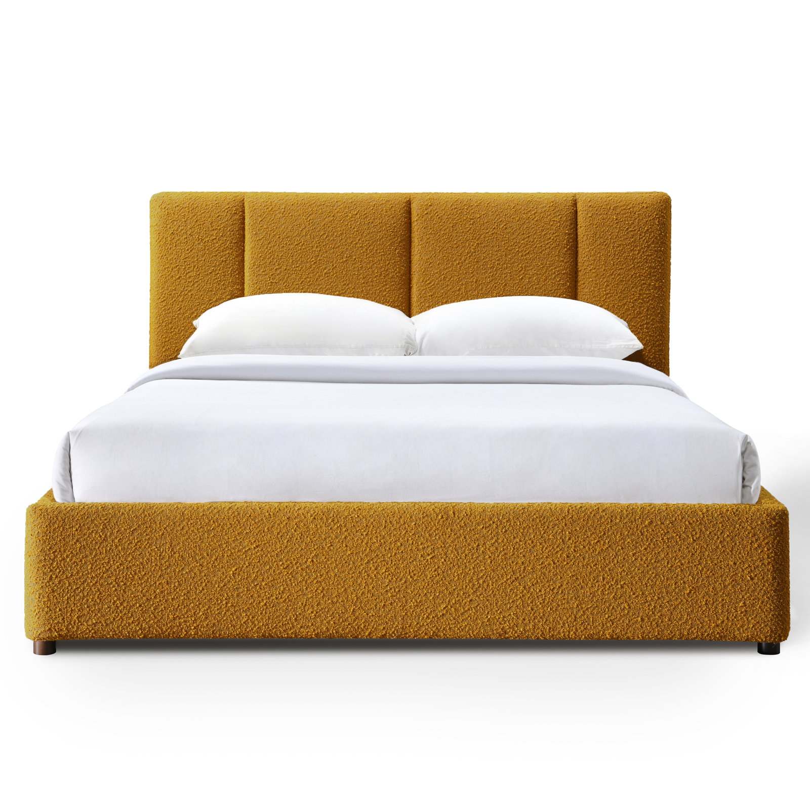 Ruthie Upholstered Bed, Queen, Mustard