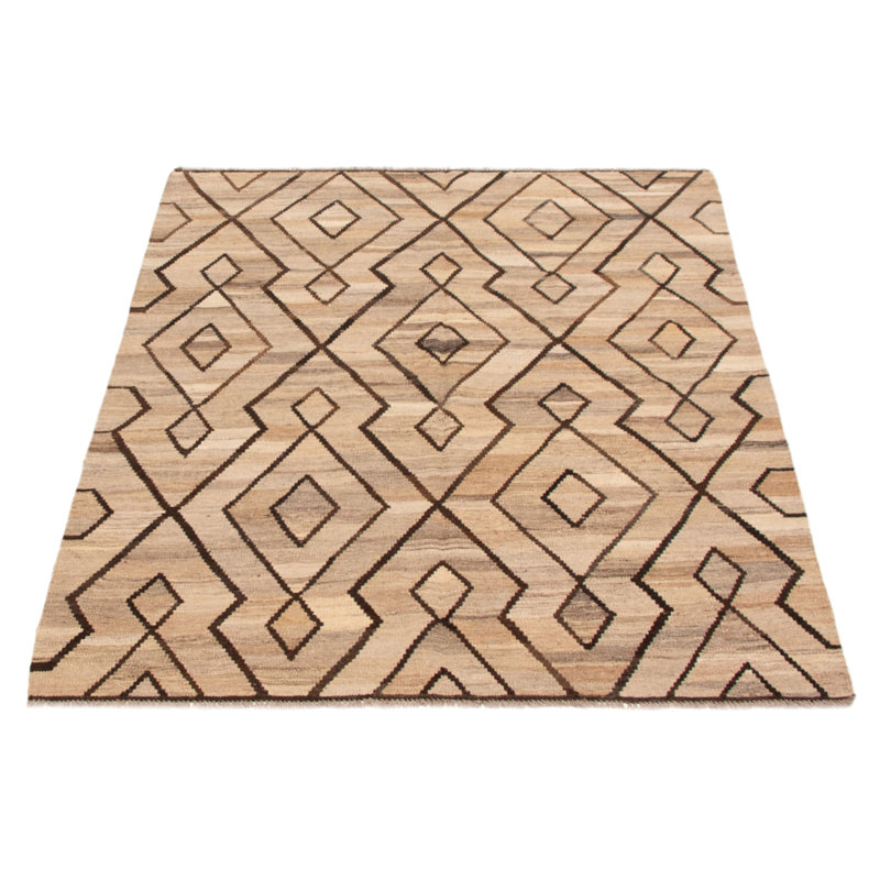 Kilim brun clair Sivas 5 pi 3 po x 6 pi 6 po
