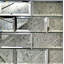 Carrelage mural de cuisine et de salle de bain décoratif en verre biseauté 3 po x 6 po Reflections