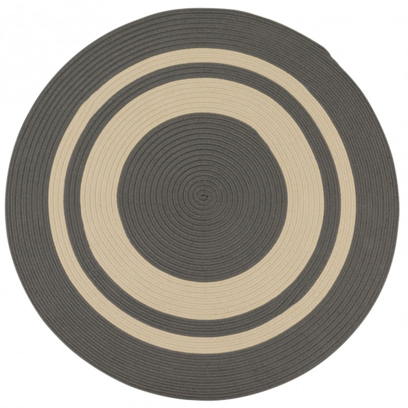 Tapis intérieur / extérieur Don - gris, Rond 5 pi