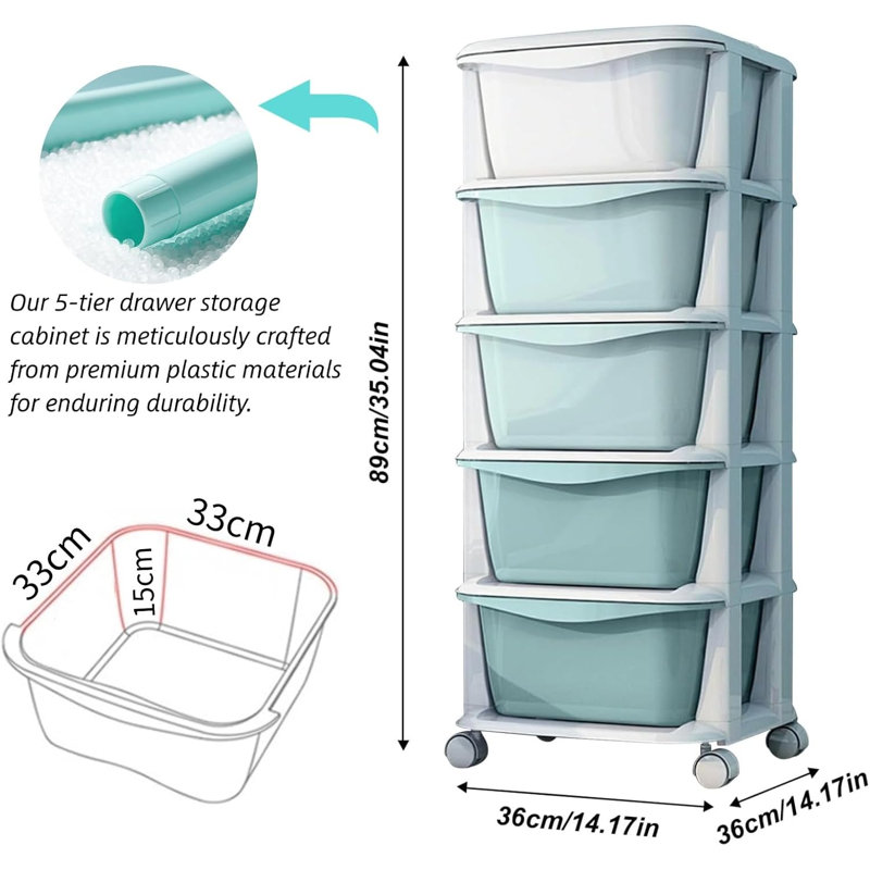 Drawer Storage Cart 5 Drawer