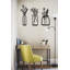 Ensemble d'accessoires muraux décoratifs en métal (3 pièces), noir, tailles incluses: 7,1 x 19,3 po, 7,9 x 17,3 po, 7,5 x 16,9 po | 100% métal, épaisseur: 0,06 po | Aucun montage requis, parfait pour la décoration moderne et les pièces décoratives uniques