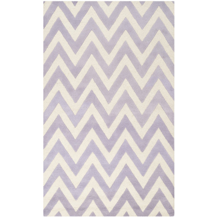 Nero Chevron Wool Hand Woven Area Rug
