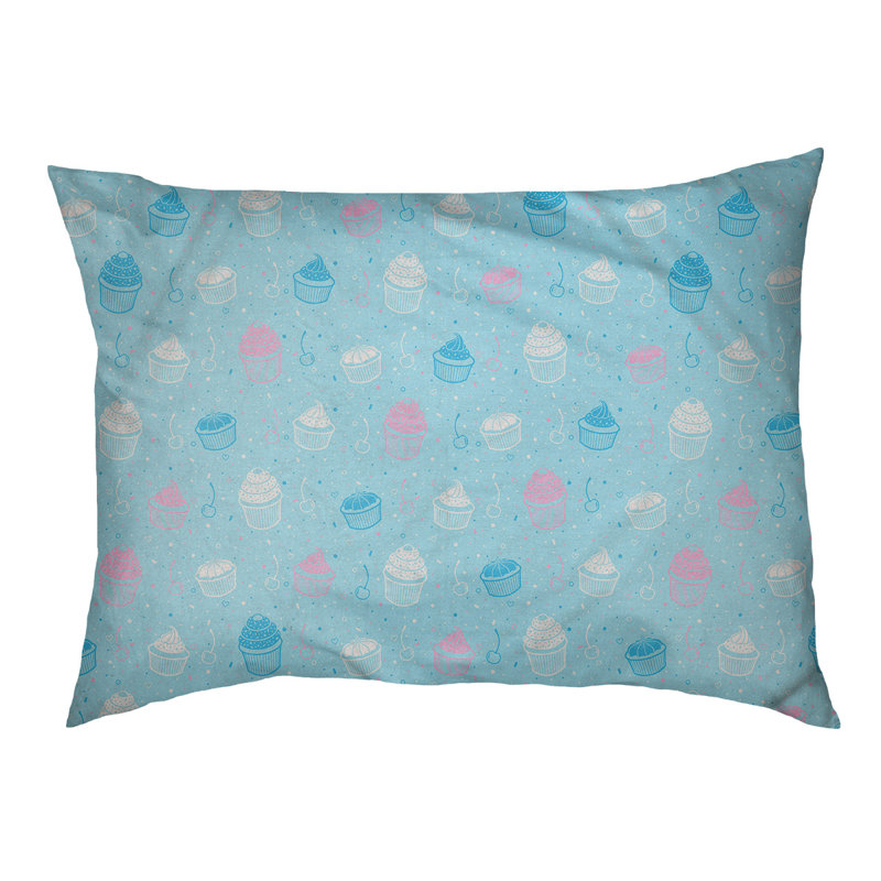 Coussin stylisé pour chat pastel petits gâteaux Byrge, L 9,5 po x l 29,5 po, Jaune