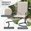 Ensemble repas pour 8 personnes avec chaises pivotantes, table de patio et chaises avec trou pour parasol, ensemble de patio pour l'extérieur-745957816-745957799-745957823