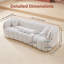 Canapé 98,4 po moderne compressé, canapé 3 places en velours côtelé Cloud Couch, aucun assemblage requis, canapé capitonné avec 2 coussins Bubble Channel-354364124
