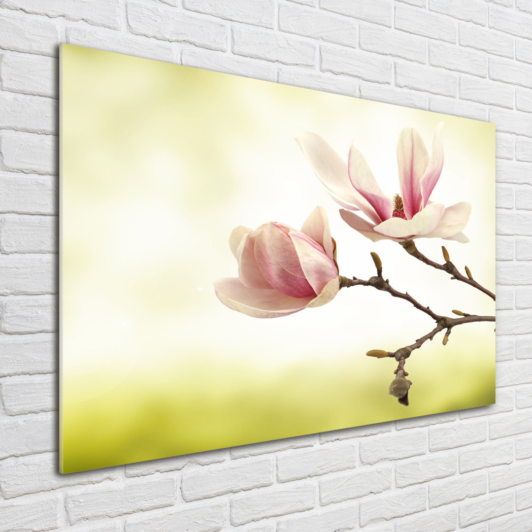 Glasbild Magnolia