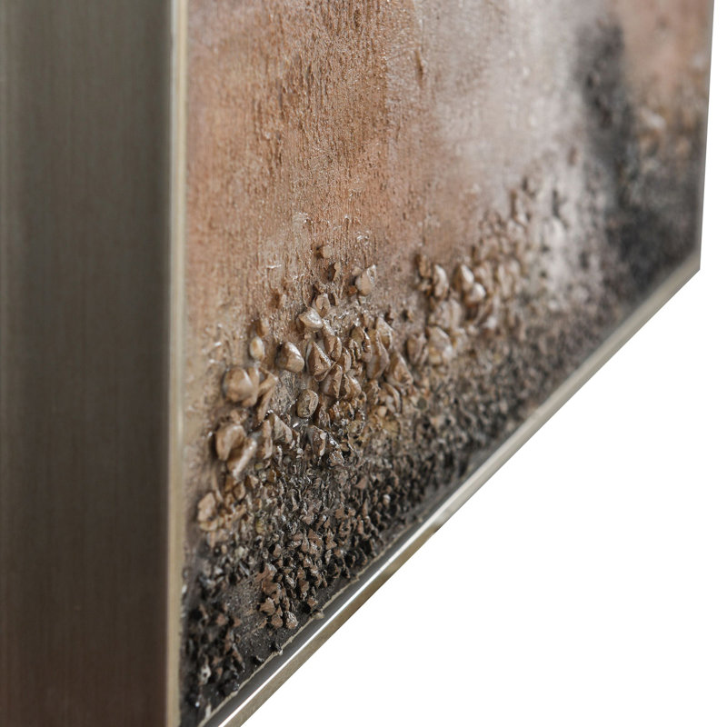 Textured Sky - Hand Painted Landscape Wall Art - Silver Frame