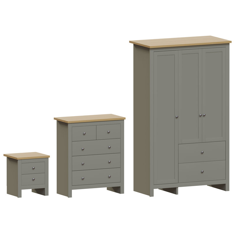 Skye Piece Bedroom Set, Grey