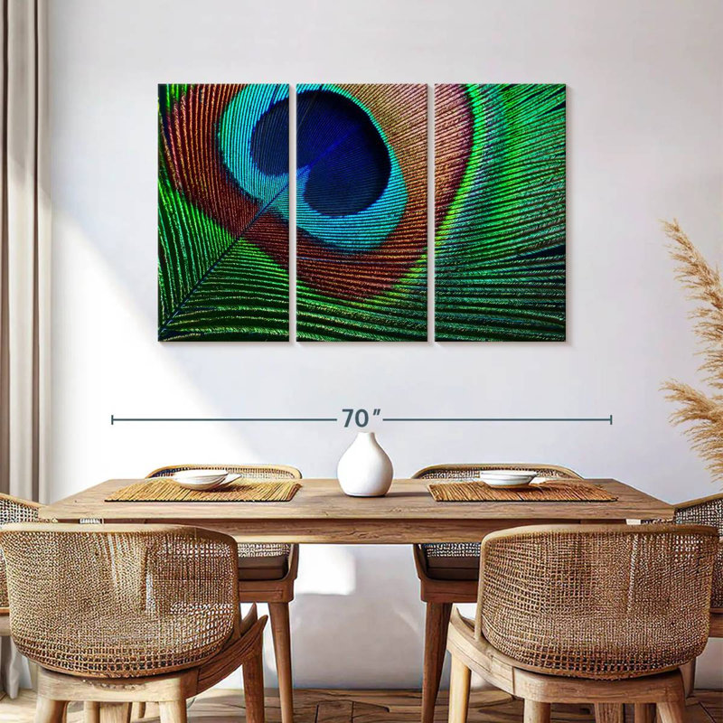 Brampt Fine Peacock Feather, 36" H x 57" W