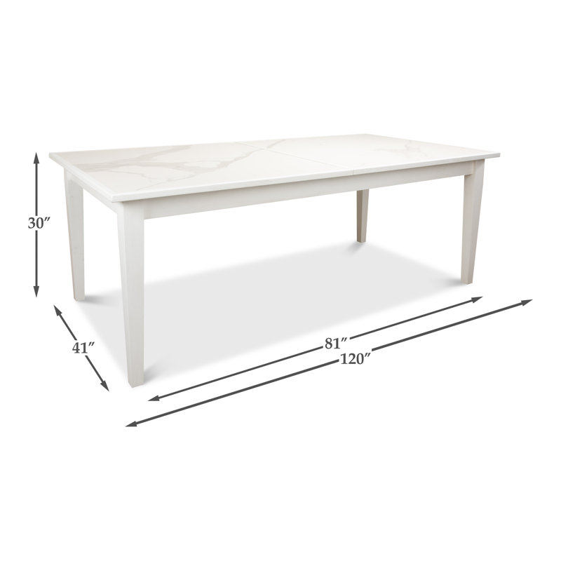 Butterfly Leaf Dining Table, Porcelain White, Cortina White