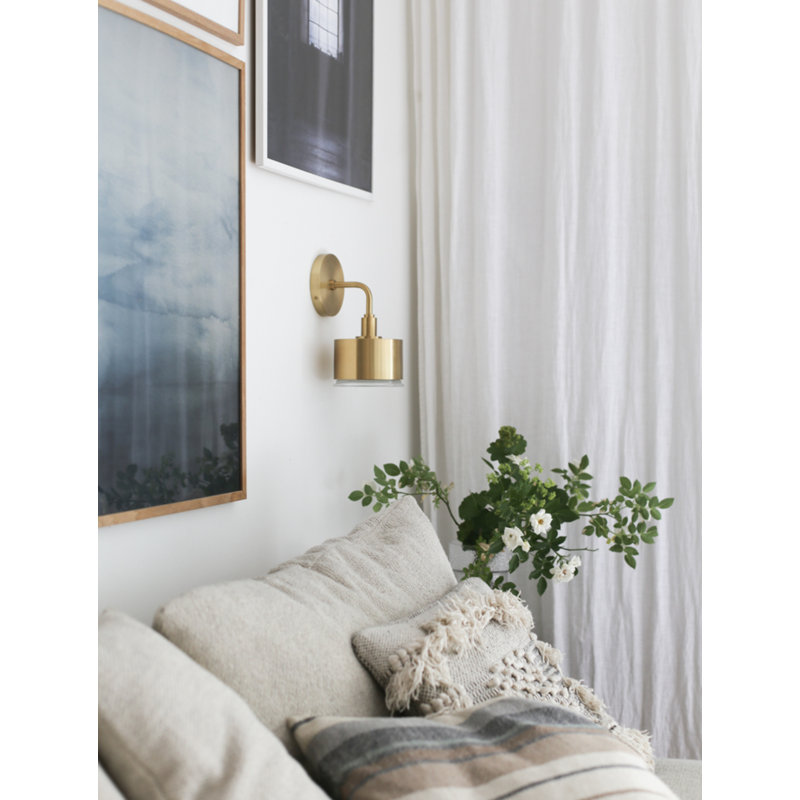 Nora Armed Sconce, Aged Brass