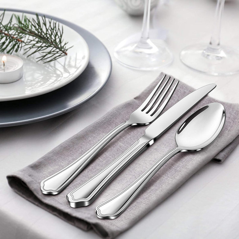 Latitude Run® Maxeen Stainless Steel Flatware Set - Service for 10