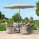 Balcom  4 Seat Round Rattan Dining Set