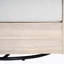 Fauteuil club d'extérieur pivotant en bois, finition blanc clair avec coussin beige-793992841