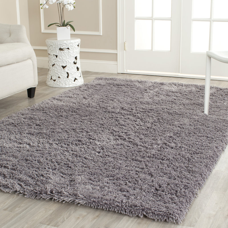 Assar Handmade Tufted Gray Area Rug, Rectangle 5' x 8'