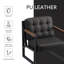 Chaise d'appoint moderne en similicuir avec dossier capitonné-513033500