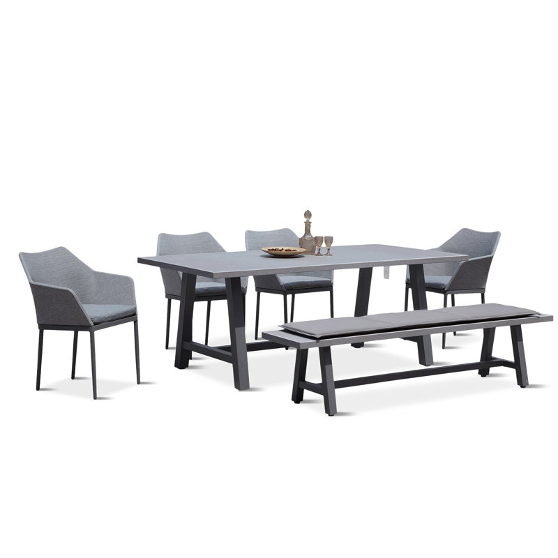 Ensemble de salle à manger 7 personnes 79 po avec coussins Jewel
