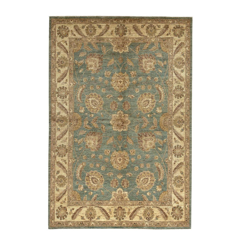 Tapis gris / beige / brun noué à la main de haute qualité