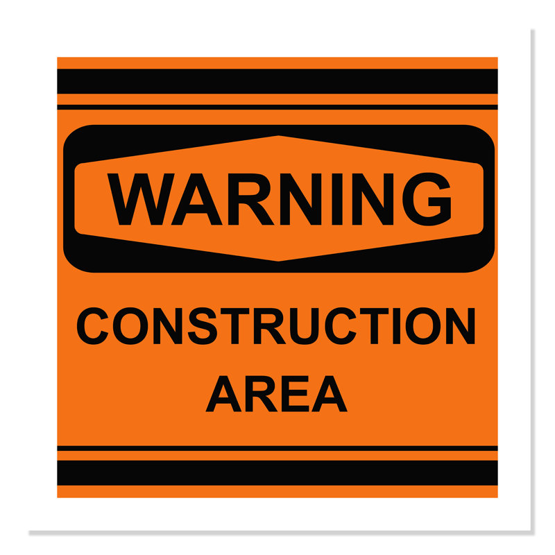 Warning 2 Paper Print, Paper, 31" H x 31" W x 1" D