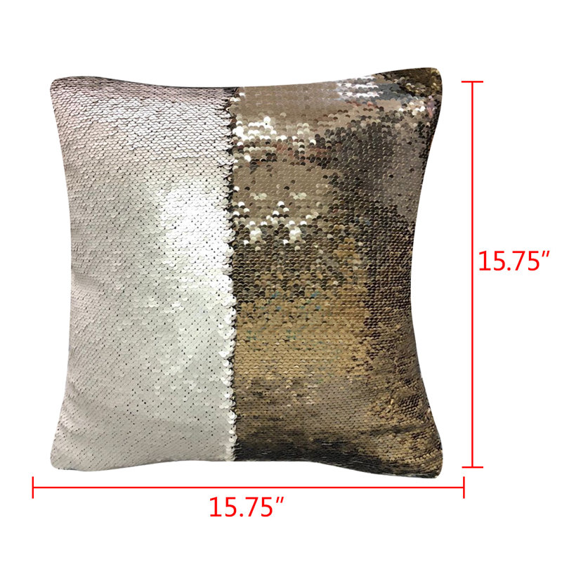 Square Pillow Cover, Champagne/Gold