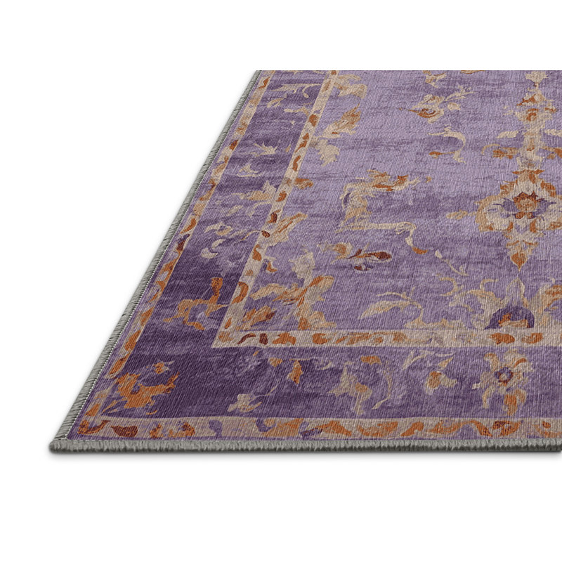 Tapis brun lavable à la machine, Rectangle 7 pi x 9 pi