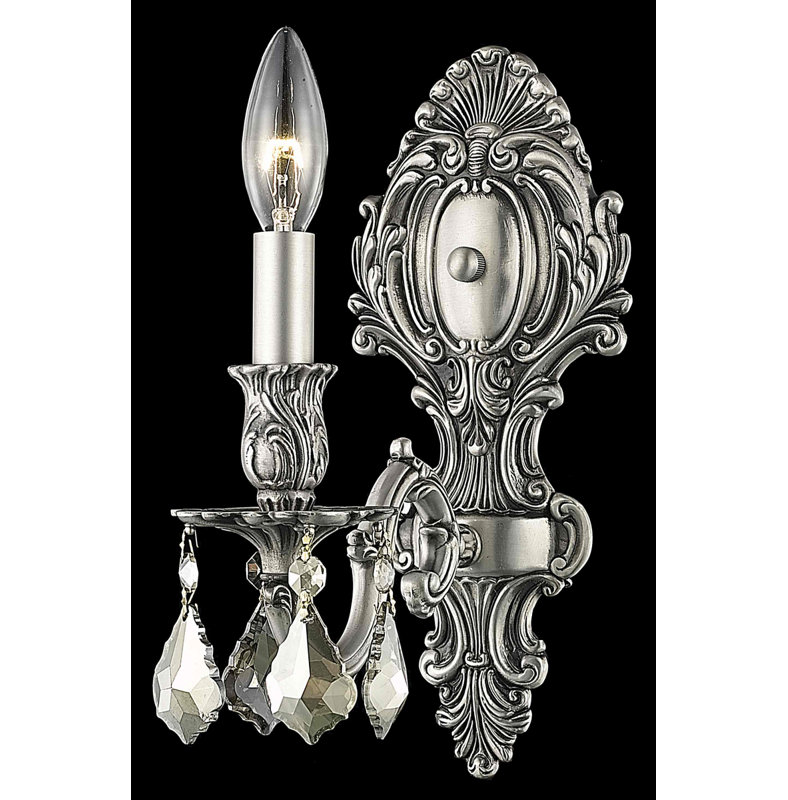 Cristal taillé royal monarque Mardochée, 1, Étain / teck doré, H 11,5 po x l 5 po x P 5 po