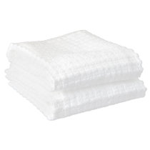 KitchenAid Albany Kitchen Towel 4-Pack Set,Cotton, Honey Orange/White,  16x26