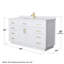 Meuble-lavabo sur pied simple 60 po avec plateau Beckett TK-98285536-98285542-98285537