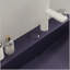 Meuble-lavabo de 24 po avec lavabo en céramique, ensemble de lavabo console sur pied, lavabo rectangulaire en céramique mauve brillant sans robinet, pieds en métal ouverts, tablettes de rangement-325240176-325240178