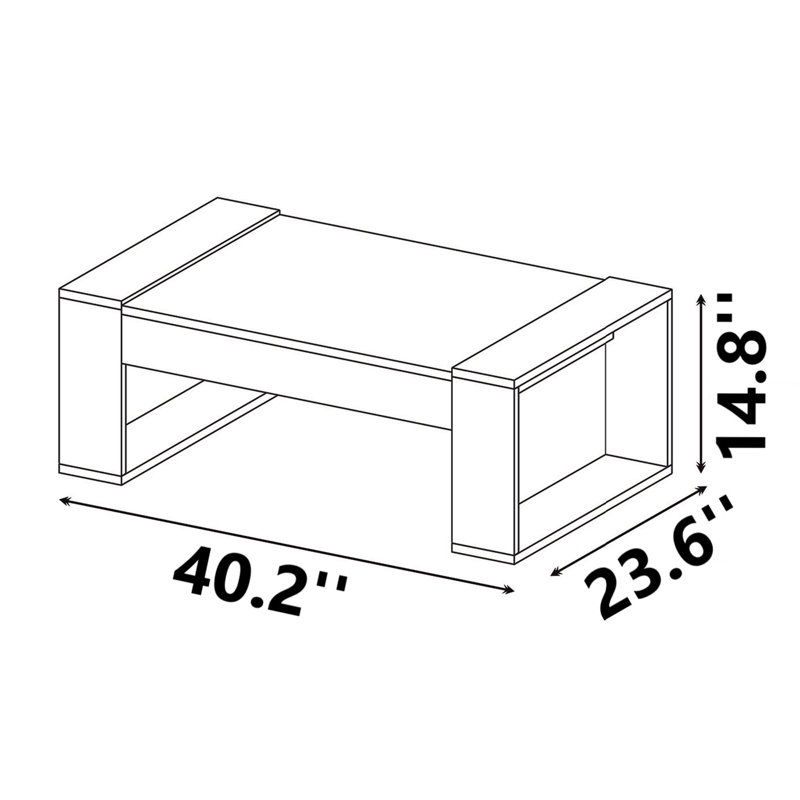 Table basse Bianeth, Blanc