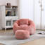 Fauteuil à billes rose de loisirs simple, coussin de haute qualité, tissu indépendant et chenille, mousse à mémoire de forme véritable, sac rond facile à installer sans assemblage