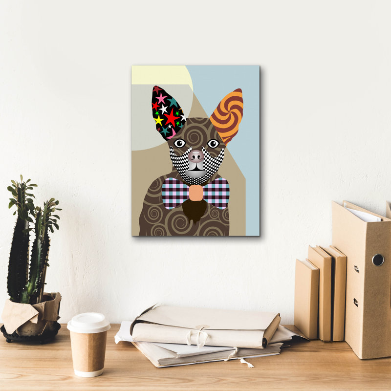 «Chihuahua Dog» par Lanre Adefioyue, H 16 po x l 12 po x P 0,75 po