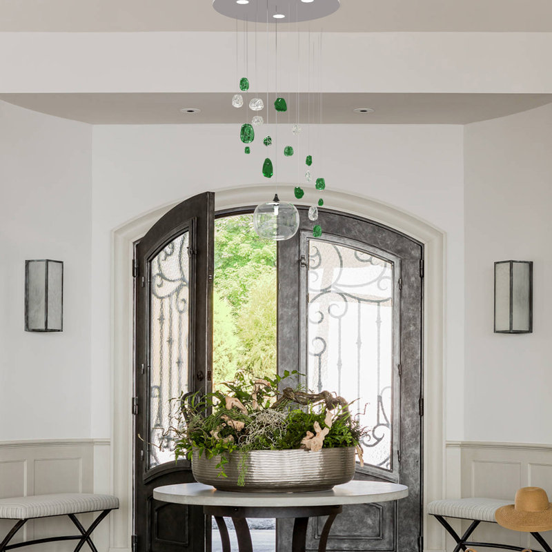 Capri 4 - Light Pendant, Black, Emerald