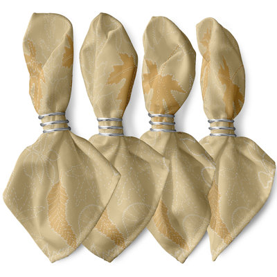 Clermeau Polyester Floral Square Napkin