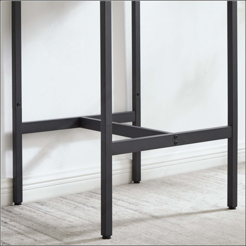 Ensemble de table de bar avec 2 tabourets de bar Siège souple avec dossier, Grey / Black, Grey, Black+ Grey