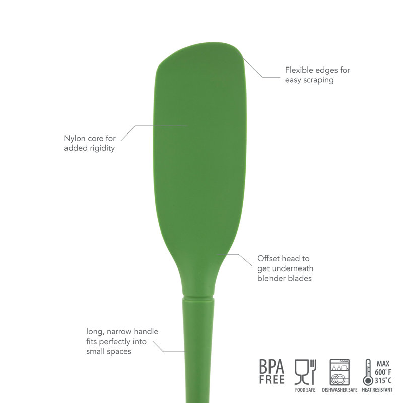 Flex-Core Spatula with Handle, Pesto
